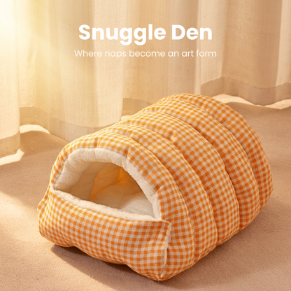 Classic Cozy Cave Cat & Dog Bed | Ultra Soft Warm Plush Sleeping Nest for Cats, Puppies & Small Dogs