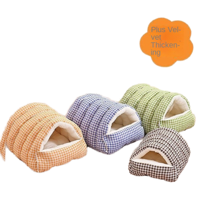Classic Cozy Cave Cat & Dog Bed | Ultra Soft Warm Plush Sleeping Nest for Cats, Puppies & Small Dogs