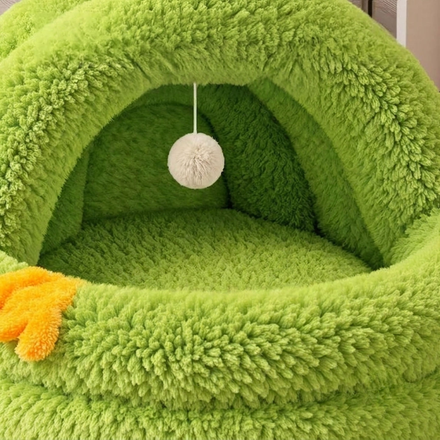 Four Seasons Universal Plush Warm Cat & Dog Cave Bed | Thickened Cozy Winter House for Cats, Puppies & Small Dogs