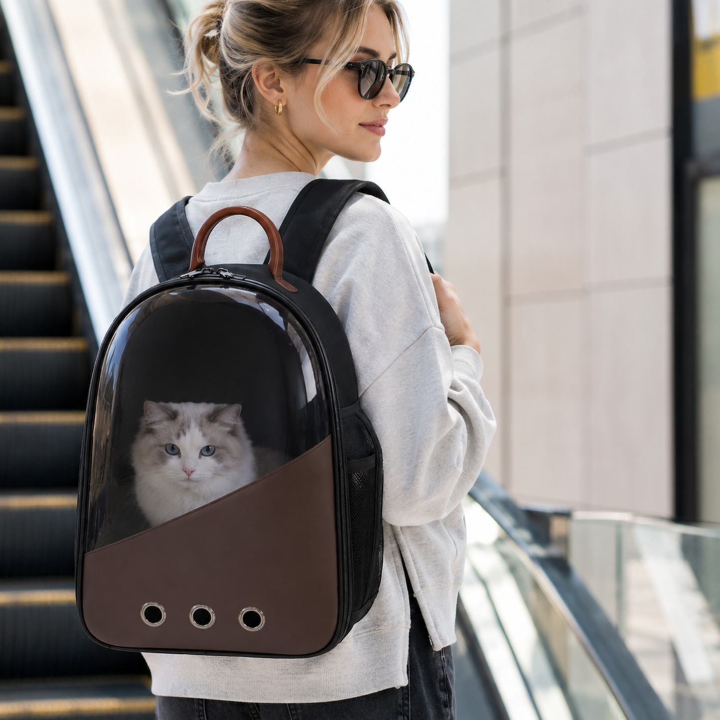 Square Foldable Adjustable Fashion Pet Bag