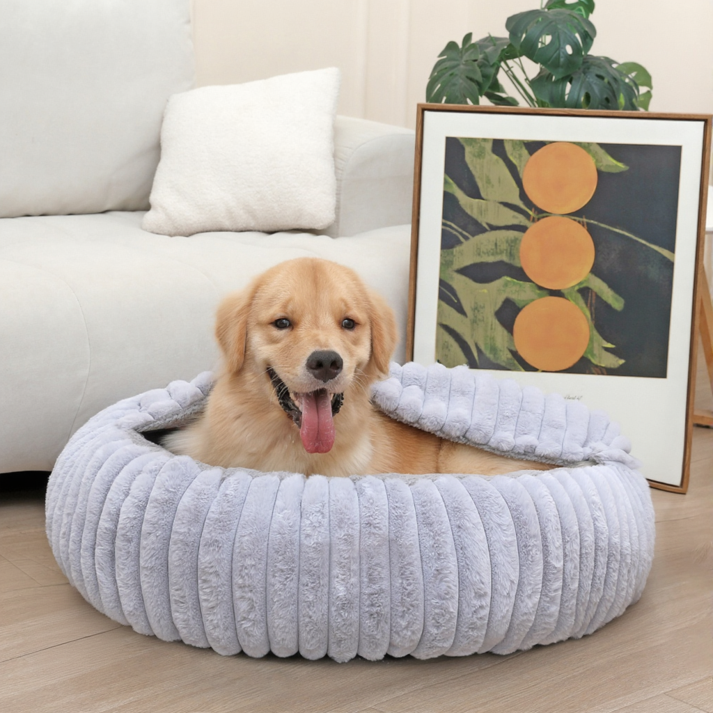 Premium Hoodie Pet Bed – Ultra Soft Calming Cave Bed