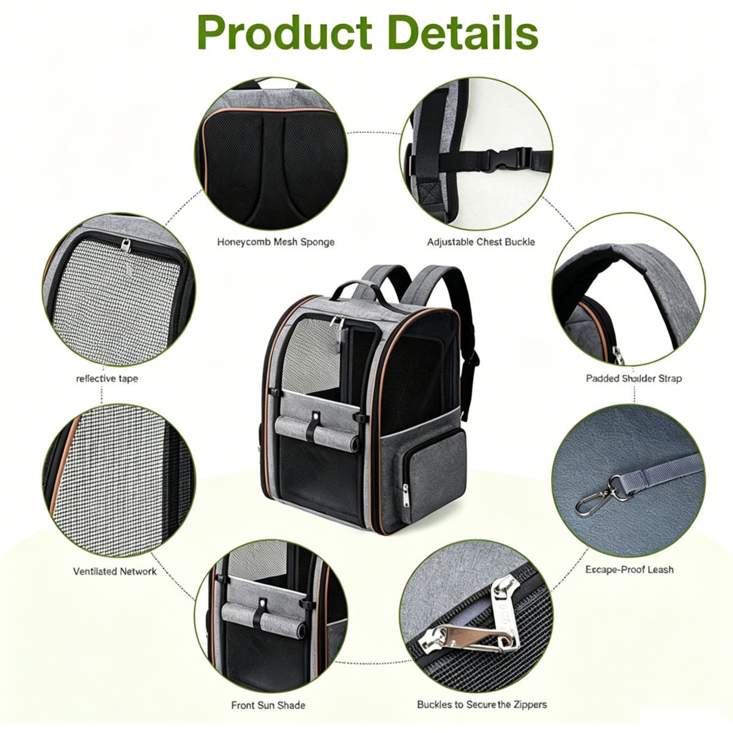 Expandable Cat Carrier Backpack