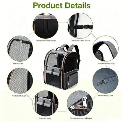 Expandable Cat Carrier Backpack