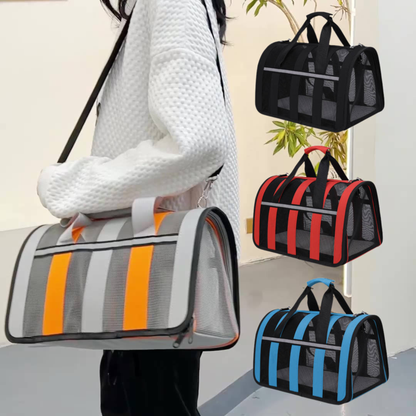 Travel Pet Carrier Bag Anti-Bite Anti-Scratch Mesh