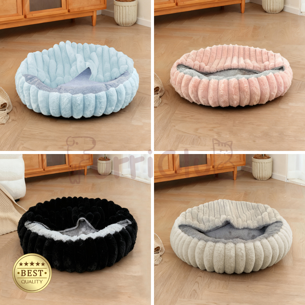 Premium Hoodie Pet Bed – Ultra Soft Calming Cave Bed