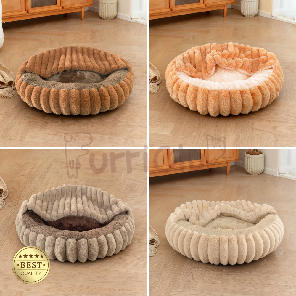 Premium Hoodie Pet Bed – Ultra Soft Calming Cave Bed