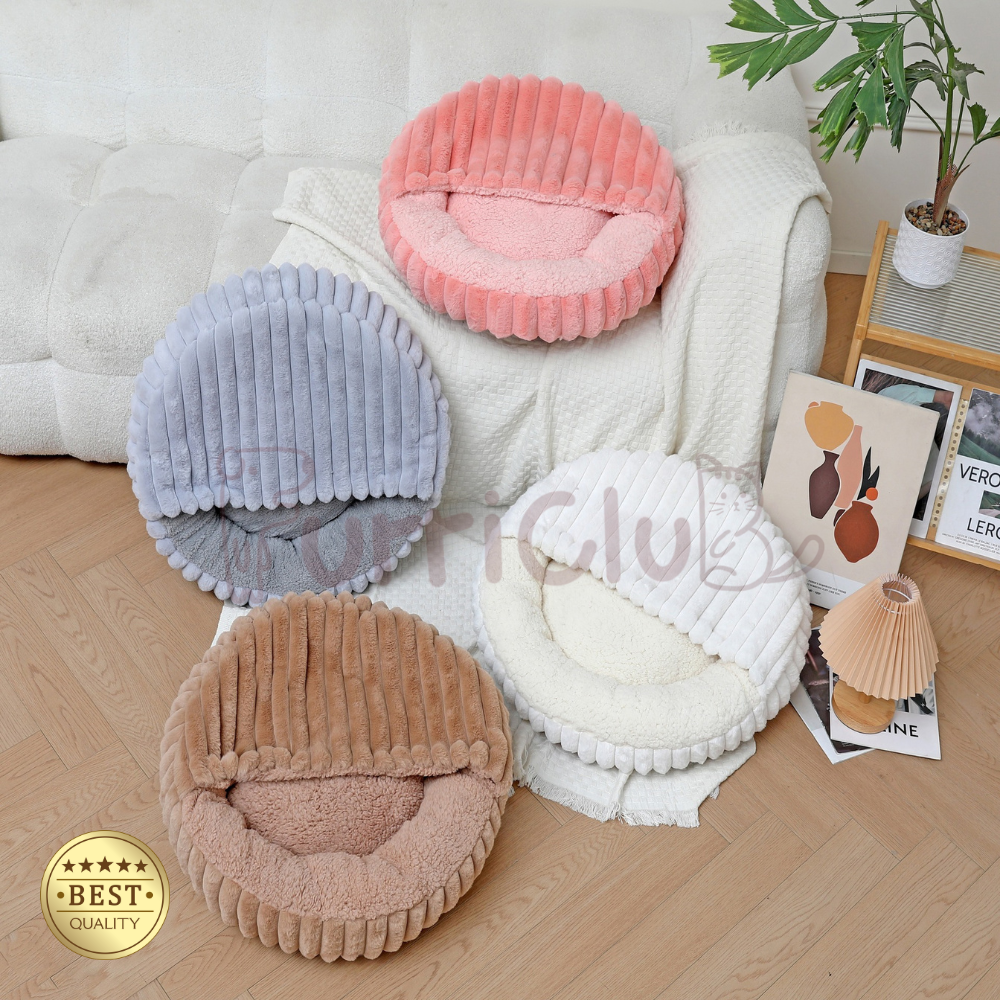 Premium Hoodie Pet Bed – Ultra Soft Calming Cave Bed